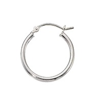 Sterling Silver Click Down Earring Hoops x 20mm