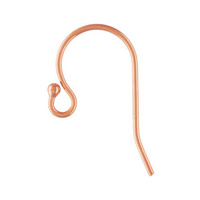 Rose Gold Filled Ear Wires with Round Loop and Ball