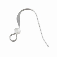Sterling Silver Flat Earwire with Stardust Bead