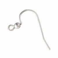 Sterling Silver Earwire with Mirror Bead