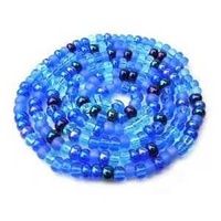 Czech Glass Seed Beads - Size 6/0 - 1 Hank x Blue Tones