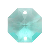 Swarovski Crystal Octagon - Antique Green 2 Holes