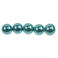 Glass Pearl Beads - Light Turquoise 4mm x 20