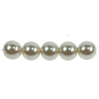 Glass Pearl Beads - Cream 4mm x 20