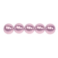 Glass Pearl Beads - 10mm Powder Rose x 10