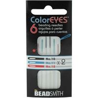 ColorEyes Beading Needles Assortment 6 per pack - Sizes 10, 11, 12