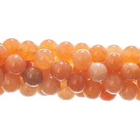 Semi-Precious Round Beads - Grade C Peach Aventurine Natural x 6mm