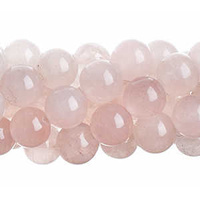 Semi-Precious Round Beads - Rose Quartz Natural x 6mm 15.5 - 16" Strand