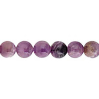 Semi-Precious Round Beads - Dog Teeth Amethyst x 6mm