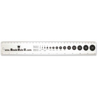 Acrylic Bead Ruler - Measure beads, string and more