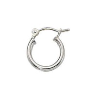 Sterling Silver Click Down Earring Hoops x 1 Pair