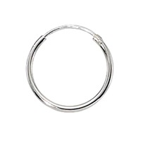 Sterling Silver Endless Hoops With Hinged Wire x 14mm