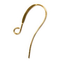 Gold Plated Hook Rounded Ear Wires x 10 Pairs