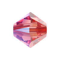Swarovski Crystal Bicone Beads - Rose Peach Shimmer 4mm x 20