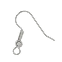 Earring Hooks Earwires Silver Plated x 10 Pairs