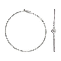 Beading Hoops - Sterling Silver Sparkle 20mm x 1 Pair