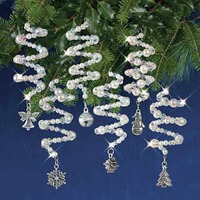 Beaded Ornament Kit - Crystal & White Christmas Charmer