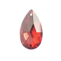 Crystal Lane Faceted Teardrop Pendant x Red - Factory Seconds