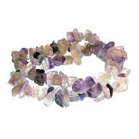 Gemstone Beads - Semi-Precious Chips 16" Strand x Fluorite