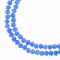 Crystal Lane Faceted Rondelle Beads - Opaque Dark Periwinkle 3x4mm
