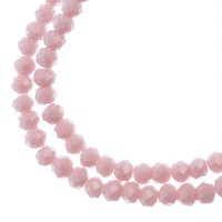 Crystal Lane Faceted Rondelle Beads - Opaque Light Purple 3x4mm