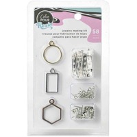 Color Pour Resin Jewelry Kit 58 pieces