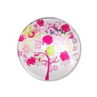 Round Glass Cabochon - Cherry Pink Blossom x 25mm