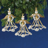 Beaded Ornament Kit - Golden Angels