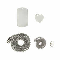 ImpressArt Metal Stamping Project Kit - Dog Tag & Heart Necklace Set