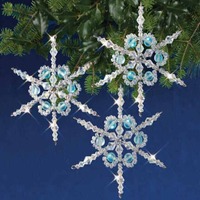 Beaded Ornament Kit - Shimmer Snowflakes