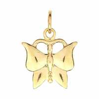 Gold Plated Charm with Jump Ring - Butterfly