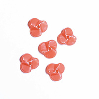 Sunset Pink Plastic Flower Beads - 9mm x 10