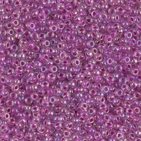 Miyuki Seed Beads 11/0 - Raspberry Lined Crystal AB 8.5g Tube