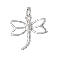 Sterling Silver Charm with Jump Ring - Small Dragonfly