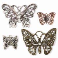 Steampunk Metal Accents - Butterfly Charms