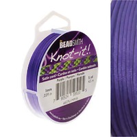 Knot-it Satin Cord - Purple x 5 yard spool