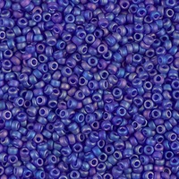 Miyuki Seed Beads 11/0 - Matte Transparent Cobalt AB