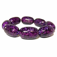 Boysenberry Purple Large Vintage Lucite Bead - Factory Seconds