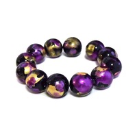 Gold Velvet Large Vintage Lucite Bead