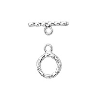 Toggle Clasp Sterling Silver - Twisted