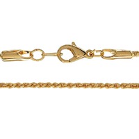 Rope Chain Necklace - Gold Plated with Lobster Clasp x 16"