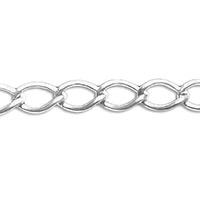Silver Plated Curb Chain - Large Links