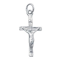 Sterling Silver Charm with Jump Ring - Crucifix