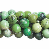 Semi-Precious Round Beads - Australian Jade Natural x 6mm 8" Strand