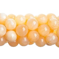 Semi-Precious Round Beads - Yellow Jade Natural 6mm x 16" Strand