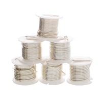 Beadsmith Craft Wire - Tarnish Resistant Silver 6 Pack Assorted Mini Spools