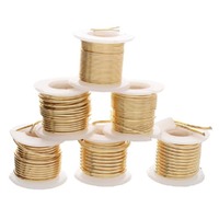 Beadsmith Craft Wire - Tarnish Resistant Gold 6 Pack Assorted Mini Spools