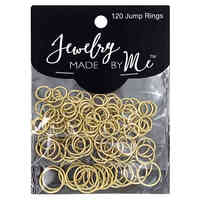 Jump Rings Gold Plated Mix - 8mm, 10mm & 12mm x 120 Pieces
