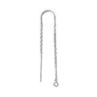 Sterling Silver Ear Threaders - Jump Ring Cable Chain