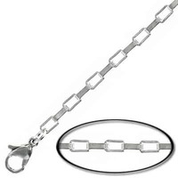 Necklace Chain - Stainless Steel Box Chain with Lobster Clasp